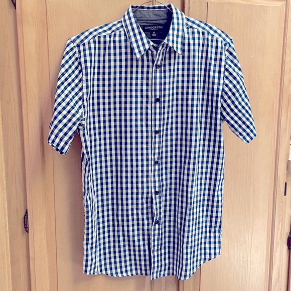 LONDON FOG SHORT SLEEVE BUTTON DOWN - Picture 1 of 5